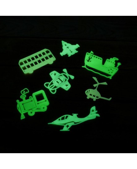 Игровой набор со светящимися наклейками Светящийся транспорт