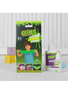 Игрушка ТМ Slime Малый набор для мальчиков Лаборатория, зеленый 100 г